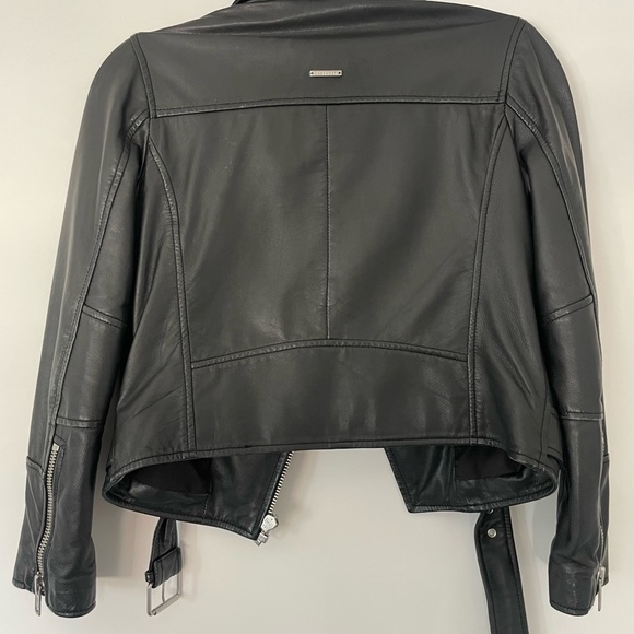Women's Black Biker Jacket - Picture 3 of 3